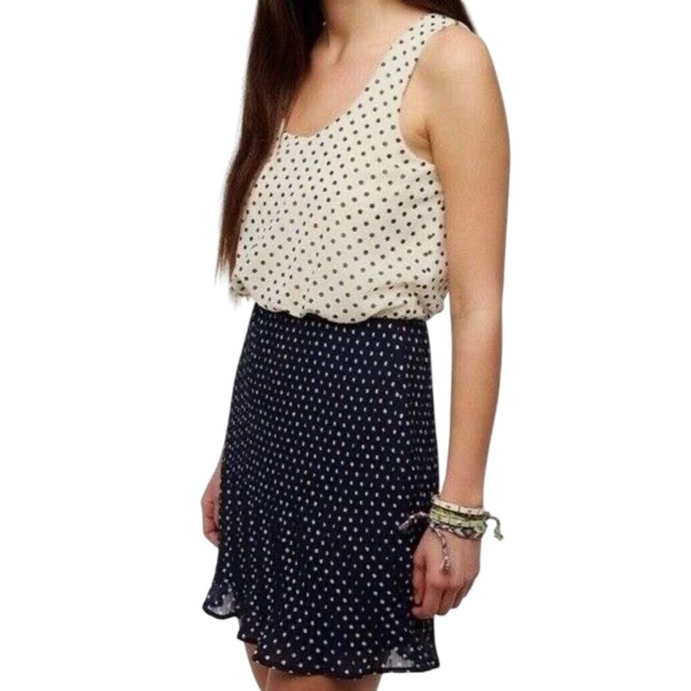 Urban Outfitter’s Pins & Needles Navy Polka Dot Dress Adorable Fit & Flare